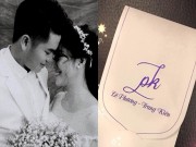 Làng sao - Hé lộ thiệp cưới giản dị của Lê Phương và ông xã kém 7 tuổi