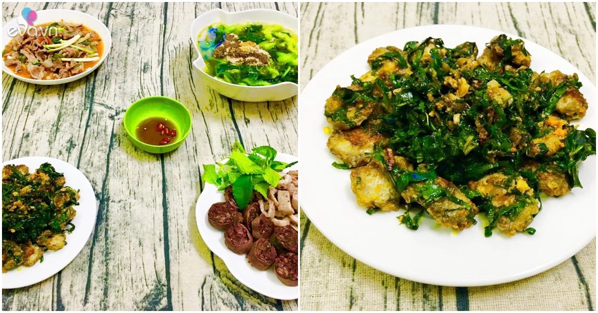 Bữa cơm chiều ấm cúng với rạm rang lá lốt, canh rạm đưa cơm vô cùng