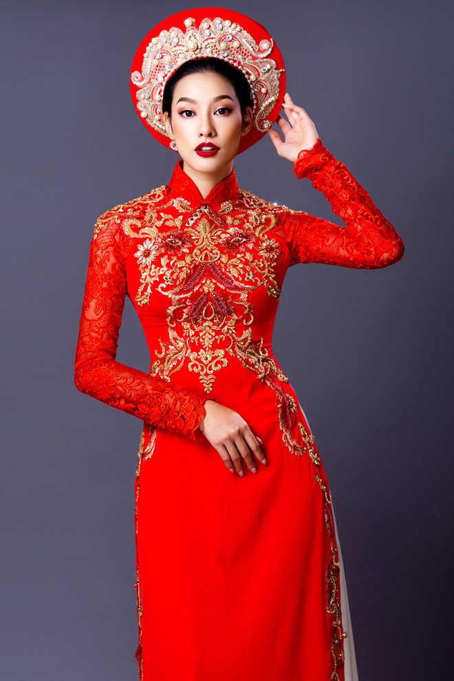 Lilly Nguyễn quyến rũ thả dáng trong tà áo dài cưới - 10
