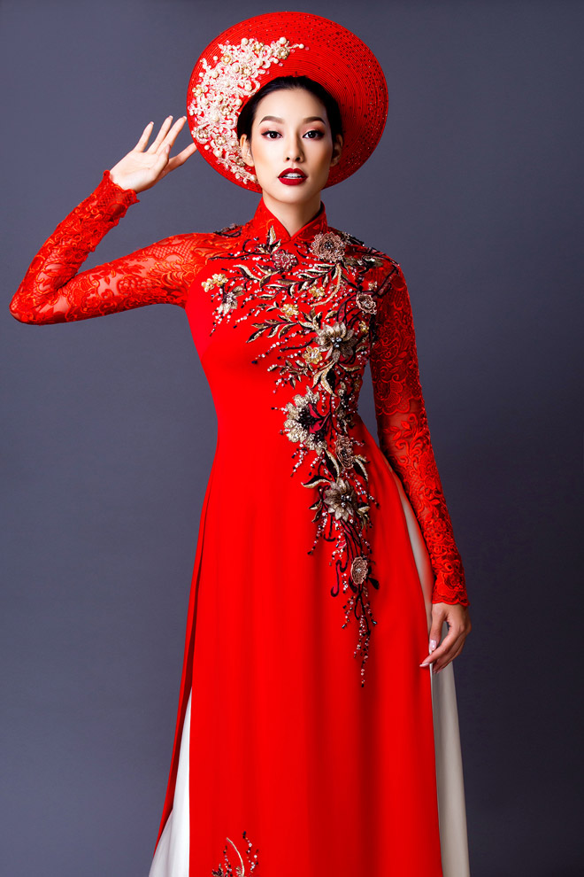 Lilly Nguyễn quyến rũ thả dáng trong tà áo dài cưới - 12