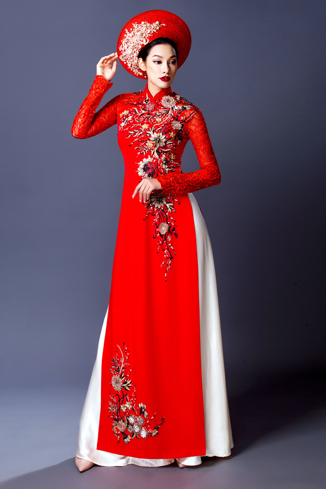 Lilly Nguyễn quyến rũ thả dáng trong tà áo dài cưới - 14