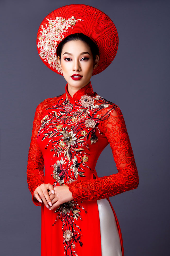 Lilly Nguyễn quyến rũ thả dáng trong tà áo dài cưới - 11