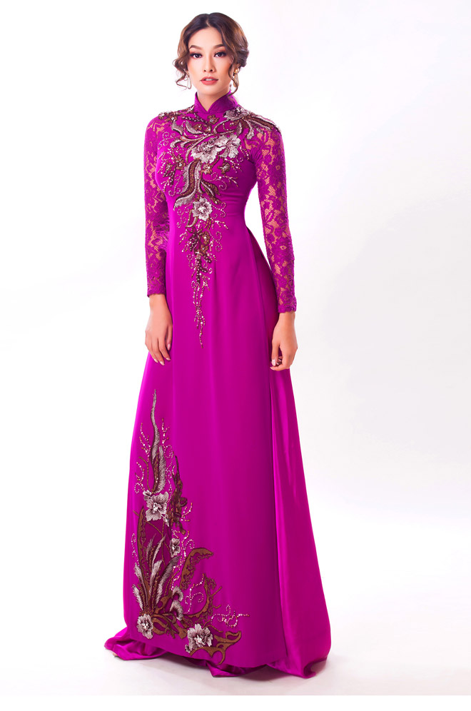 Lilly Nguyễn quyến rũ thả dáng trong tà áo dài cưới - 3