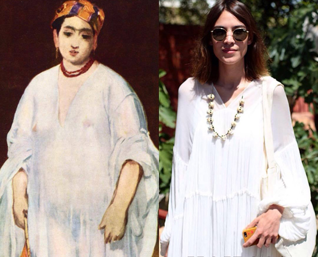 "La Sultane" của họa sĩ Édouard Manet (1871) rất giống cách lựa chọn trang phục của Alexa trong lễ hội âm nhạc Coachella 2015.
