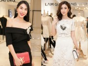 Thời trang - Gái một con Thuỷ Tiên vẫn đẹp bất chấp không kém cạnh HH Đỗ Mỹ Linh