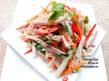 Cách làm gỏi dạ dày ngó sen chua ngọt dễ ăn