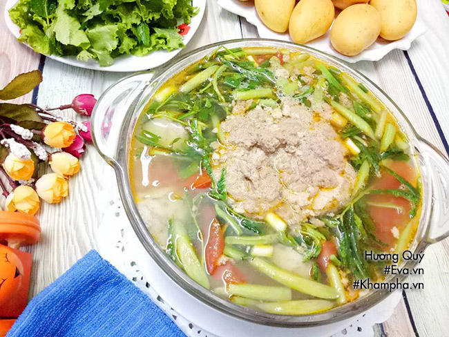 Cách nấu canh cua khoai sọ rau rút thơm ngọt cả nhà thích mê - 9