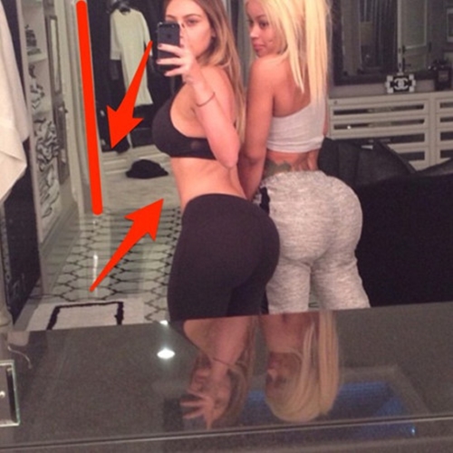 Khoe bụng phẳng eo thon không tưởng, Kim Kardashian bị bóc mẽ amp;#34;sống ảoamp;#34; quá lố - 3