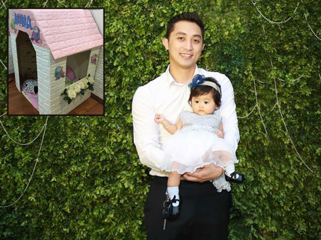 Bố Hà Thành điển trai tự tay làm nhà bằng bìa các tông tặng con gái yêu