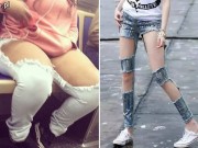 Thời trang - Xin đừng mặc quần jeans rách rưới một cách vô tội vạ