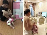 Làm mẹ - Loạt ông bố khéo chăm con, giỏi xem bóng mùa World Cup, đến ảnh bố Xuân Bắc thì ngã ngửa