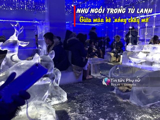 HOT: Người Hà Nội đổ xô đến quán cafe đóng băng -10 độ đầu tiên giữa thời tiết đổ lửa
