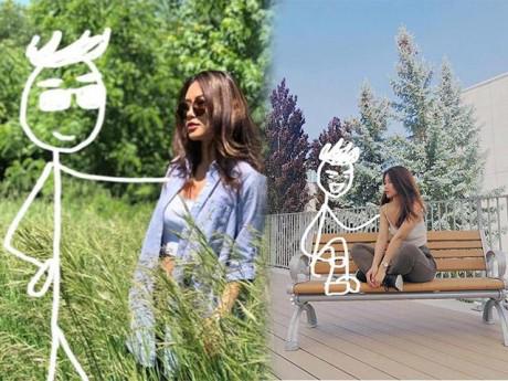 20 xuân xanh vẫn 'ế', cô nàng “thánh lầy” bày trò vẽ người yêu tưởng tượng lên ảnh