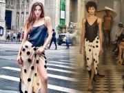 Thời trang - Diện váy hiệu mà ai cũng ngỡ Hồ Ngọc Hà quấn khăn đi giữa đường phố New York hoa lệ