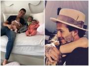 Làm mẹ - Nổi tiếng thế giới nhưng với con, các ông bố cũng có khoảnh khắc "kẹo ngọt" thế này!