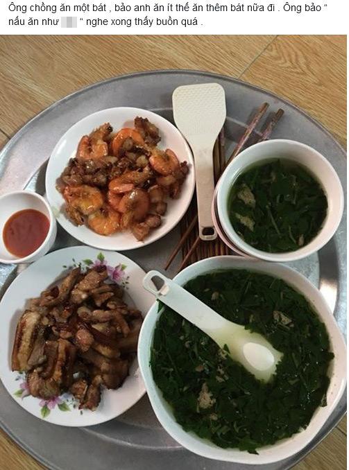 Vợ nấu cho bữa cơm tôm thịt đủ cả, chồng chỉ ăn một bát rồi buông lời “cay đắng” - 1