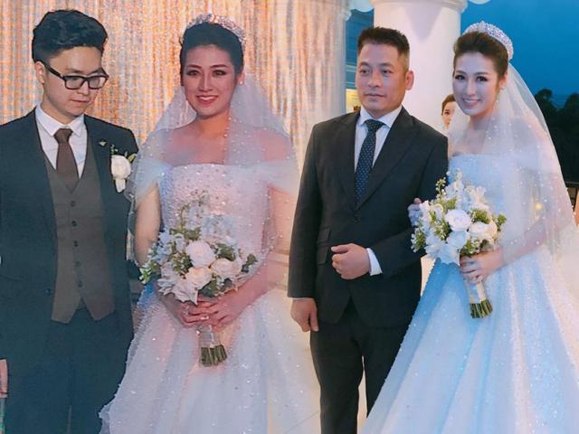 Á hậu Tú Anh lộng lẫy như công chúa sánh đôi bên chú rể điển trai trong tiệc cưới