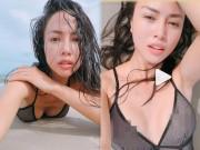 Thời trang - Vũ Ngọc Anh trần tình vụ mặc áo tắm mỏng tang, lộ liễu trên biển