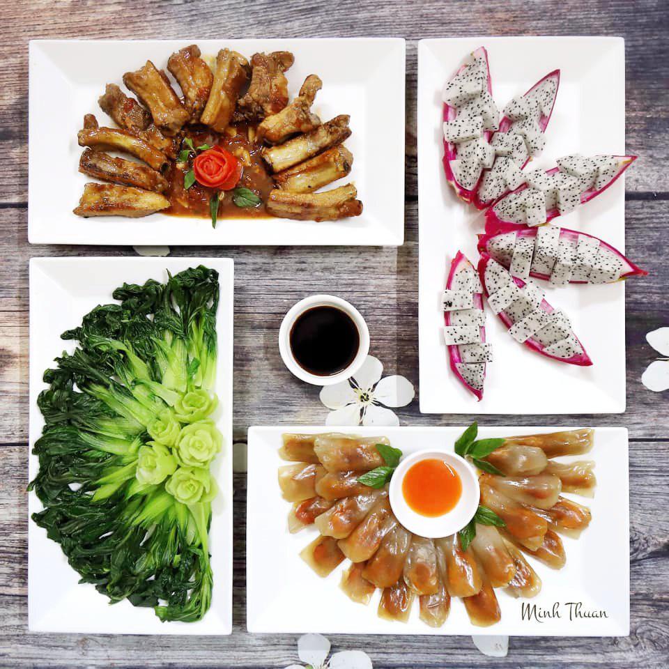 Mẹ Hà Nội sáng tạo bày mâm cơm như tranh tứ quý khiến ai cũng kinh ngạc, chẳng nỡ ăn - 4