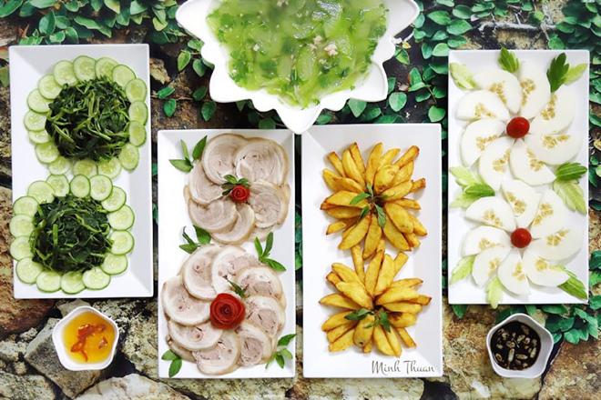 Mẹ Hà Nội sáng tạo bày mâm cơm như tranh tứ quý khiến ai cũng kinh ngạc, chẳng nỡ ăn - 8