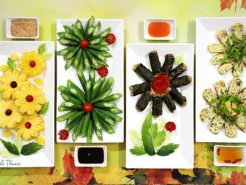 Mẹ Hà Nội sáng tạo bày mâm cơm như tranh tứ quý khiến ai cũng kinh ngạc, chẳng nỡ ăn