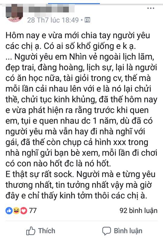 Choáng khi phát hiện bạn trai thường quan hệ với gái mại dâm, chụp hình amp;#34;mátamp;#34; khoe với bạn - 1