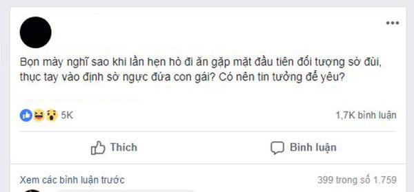 Lần đầu hẹn hò đã bị sờ đùi, sờ ngực, cô gái nhờ dân mạng trợ giúp - 1
