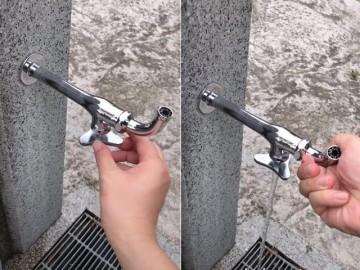 Cận cảnh chiếc vòi nước ngược đời nhất quả đất khiến người ta chỉ xem cũng muốn... phát điên