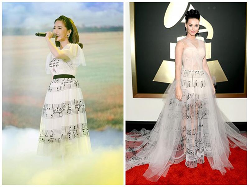 Váy nốt nhạc của Tùng Vũ mà Bích Phương lấy cảm hứng từ váy Valentino?
