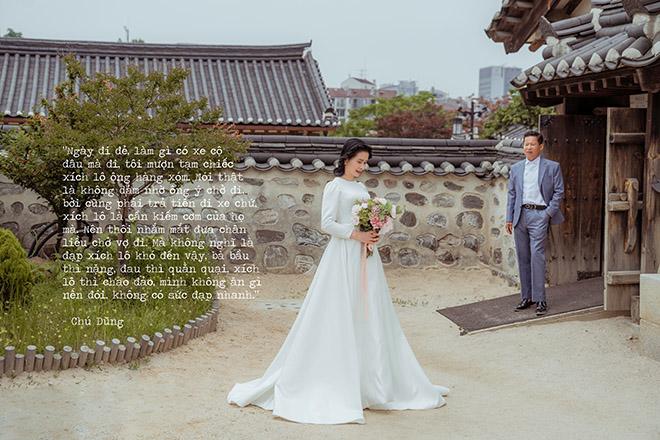 Lấy 30 năm chưa từng mặc váy cưới, chú xe ôm dốc cạn tiền đưa vợ sang Hàn chụp ảnh - 6