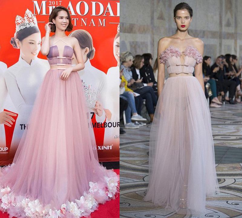 Nhìn đầm này là nhớ ngay đến thiết kế của nhà mốt Giambattista Valli.
