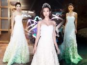 Thời trang - Mặc lại váy của đàn chị, Đỗ Mỹ Linh vẫn không hề lép vế nhờ vòng 1 đầy đặn