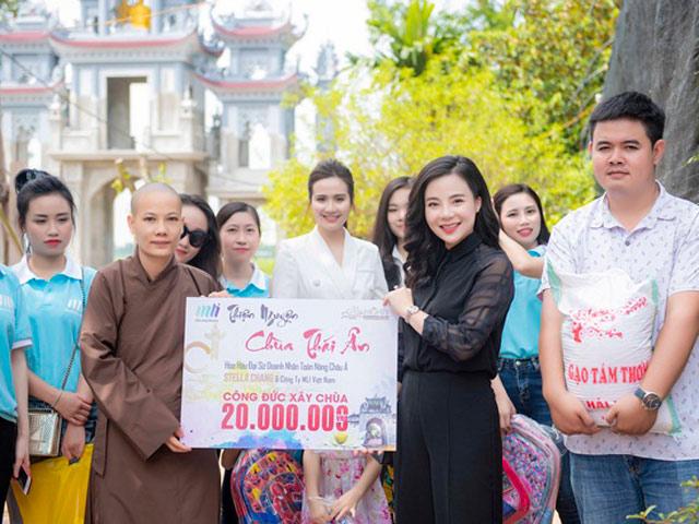Hoa hậu Stella Chang cùng gia đình MLi Việt Nam thực hiện chuyến thiện nguyện tại chùa Thái Ân