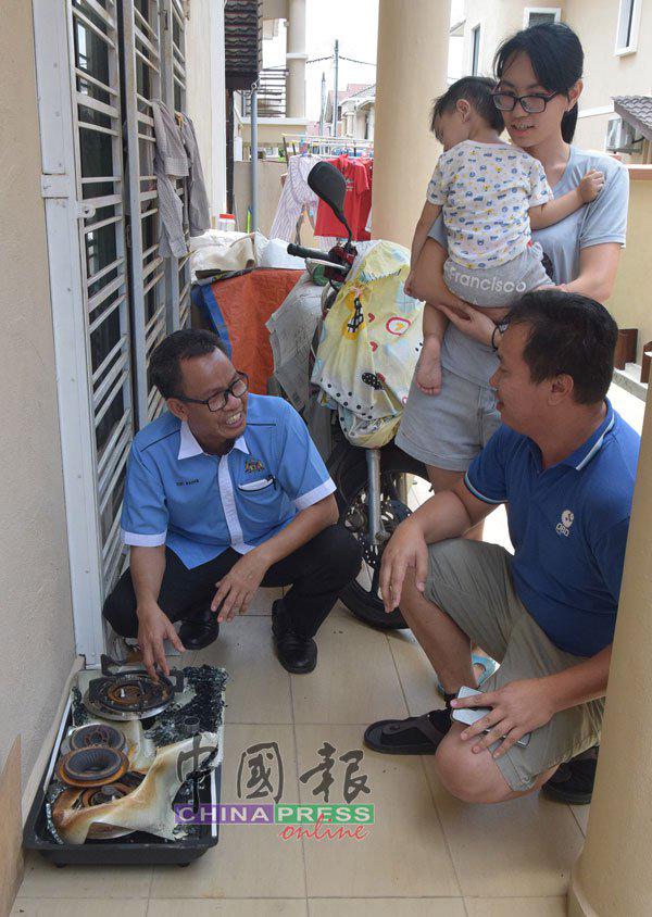 choi cung me trong bep, be trai bi bong nang do bep ga phat no - 4