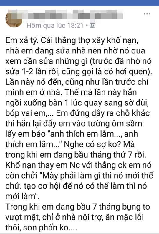 bi tho xay sam so, vo bau tam su voi chong khong ngo nhan lai mot cau te tai - 1