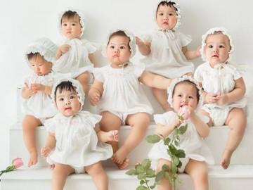 Ảnh thôi nôi của 7 bé gái Hà Nội khiến mẹ bỉm sữa ngẩn ngơ vì quá đáng yêu