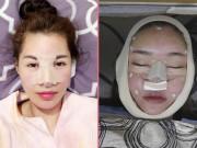 Làm đẹp - Những hình ảnh chưa từng công bố của sao Việt: vẽ tạo hình, băng bó chằng chịt trên bàn PTTM