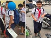 Làm mẹ - Không còn cảnh áo vén cao lộ lưng trần, Bi Béo năm nay đi học đẹp trai rạng ngời