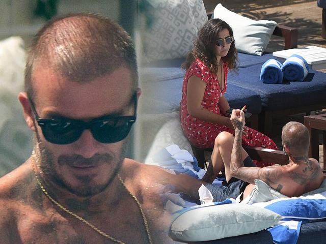 Bắt gặp Beckham vô tư thả thính với gái lạ khi thiếu Vic, lộ tóc thưa như sắp hói