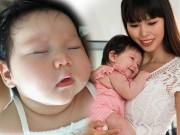 Yêu con - Hơn 2 tháng, con gái Hà Anh nặng gần 8kg, má phúng phính "búng ra sữa"
