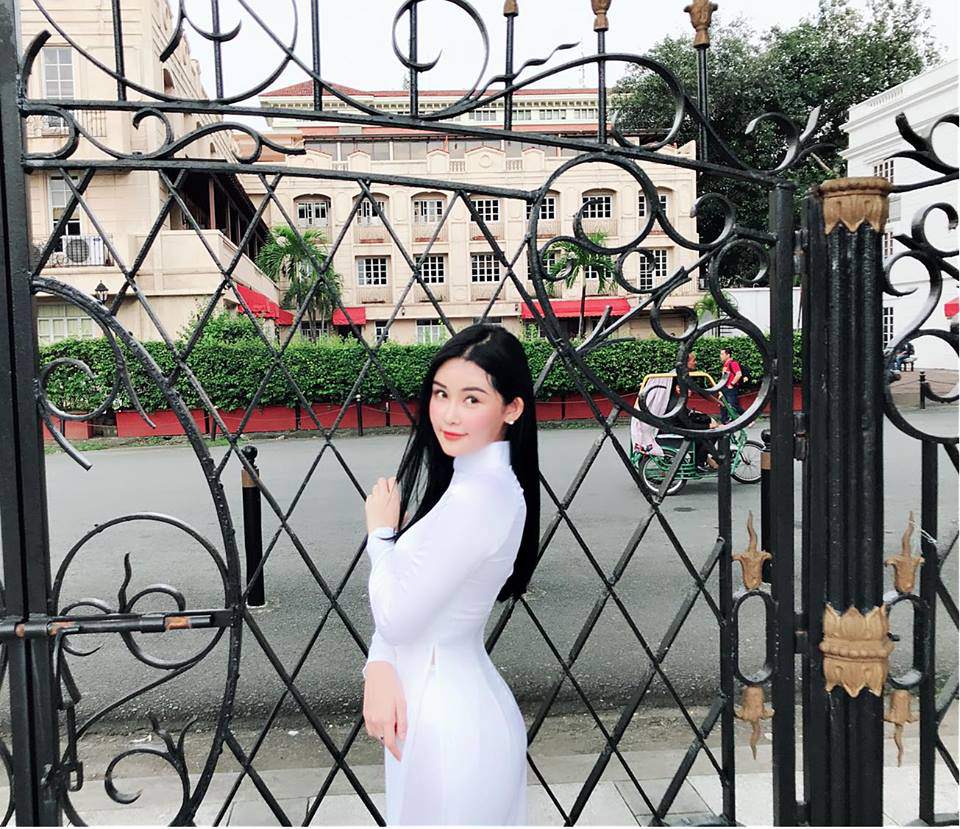 khong can dap hang hieu, hoa hau ngan anh dien ao dai khoe 3 vong van rat xinh - 4