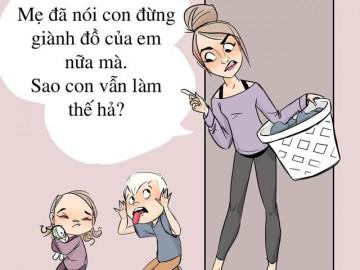 Cuộc sống bỉm sữa toàn thời gian của mẹ 4 con đầy hài hước qua bộ tranh đặc sắc