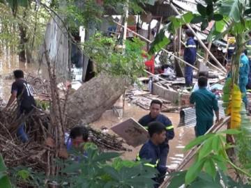 Cây ngã đè sập nhà lúc rạng sáng, chồng đau đớn không kịp cứu vợ và con trai 3 tuổi