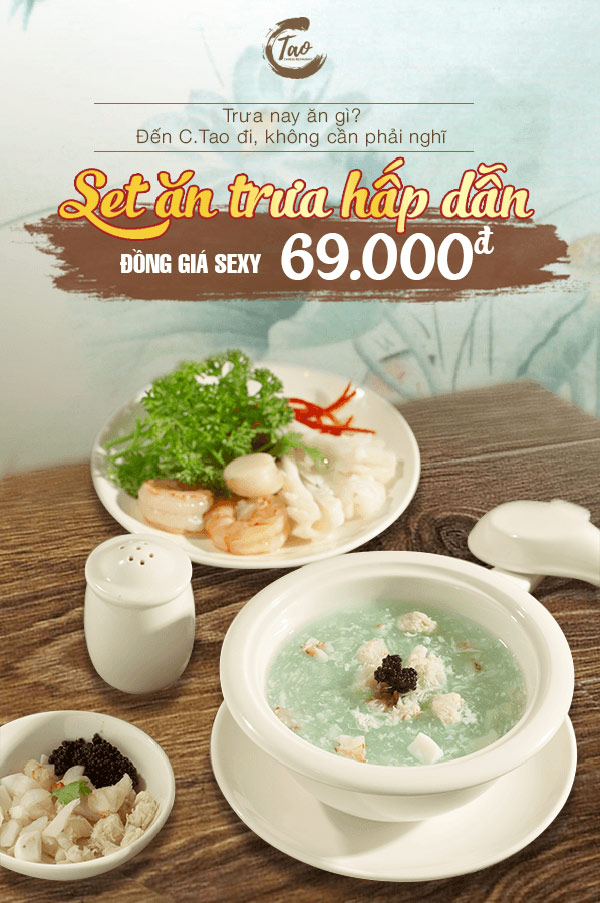 thuỏng thúc món hoa chuản vị chỉ vói 69.000vnd/nguòi tại c.tao! - 2