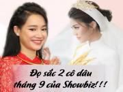 Làm đẹp - Nhan sắc kẻ 8 lạng người nửa cân của Lan Khuê và Nhã Phương ngày về nhà chồng