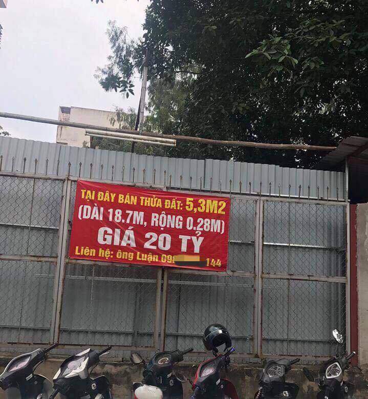 mieng dat 5,3m2 duoc rao ban 20 ty tai ha noi gay soc gioi bat dong san - 1