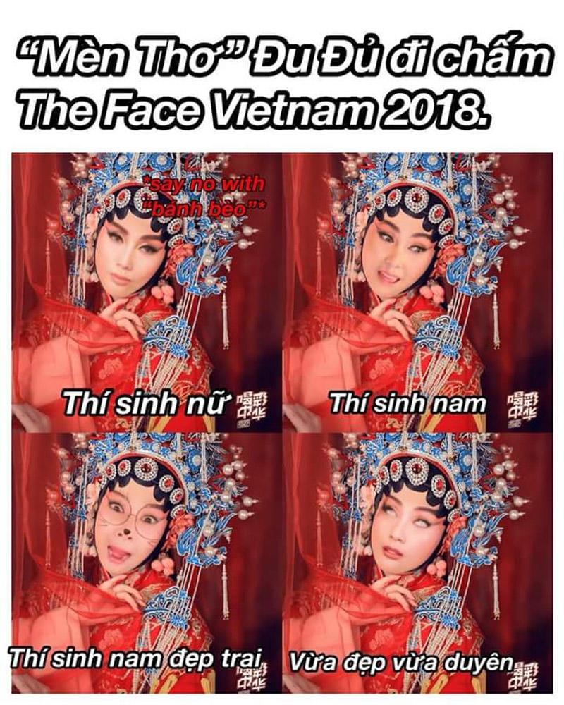 Khi nữ hoàng đu đủ ngồi ghế nóng The Face Việt Nam 2018, biểu cảm đa dạng không ai sánh bằng. 
