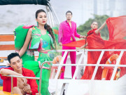 Thời trang - Thanh Hằng Hoàng Yến gây chấn động làng mốt khi đi diễn bằng du thuyền, ca nô sang chảnh