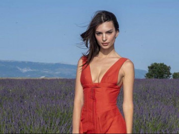 Sàn catwalk nằm giữa cánh đồng hoa oải hương khiến nhiều người xao xuyến