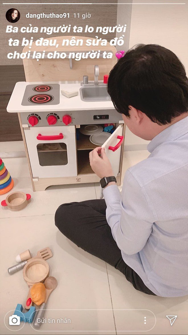 Chồng đại gia của Đặng Thu Thảo nhà không thiếu tiền vẫn cặm cụi tự làm điều này cho con - 2